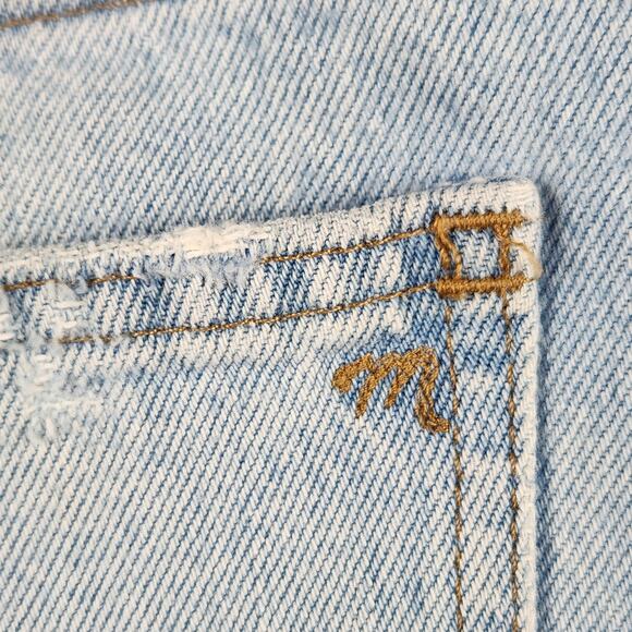 Madewell Relaxed Denim Shorts Women 30 Light Blue Cut-Off Frayed Hem - Picture 9 of 15
